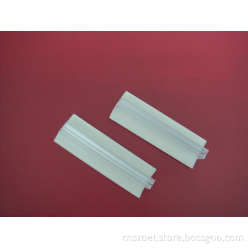Supermarket Advertisement/Display/Promotion Injection Molded Clear Plastic Plastic Hanging Clip Strip with Adhesive Tape
